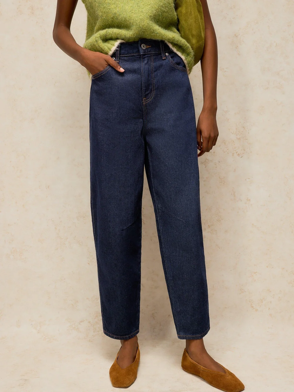 Jean Aubrey À Jambe Tonneau - Dk Denim - 52/R Image 1