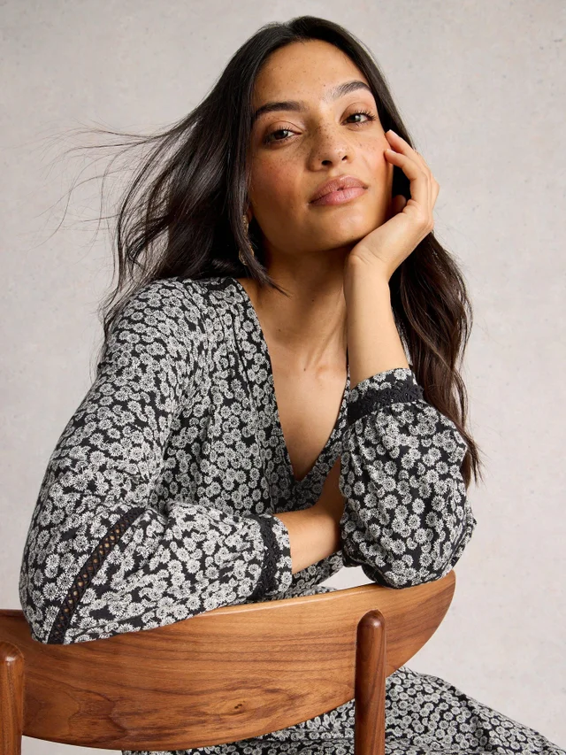 Robe En Jersey Dentelle Megan