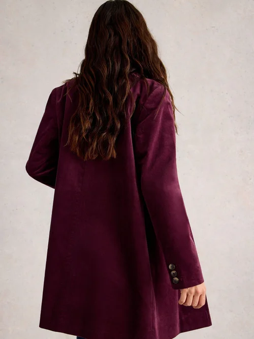 Manteau En Velours Karla - Dk Plum - 52/R Image 4