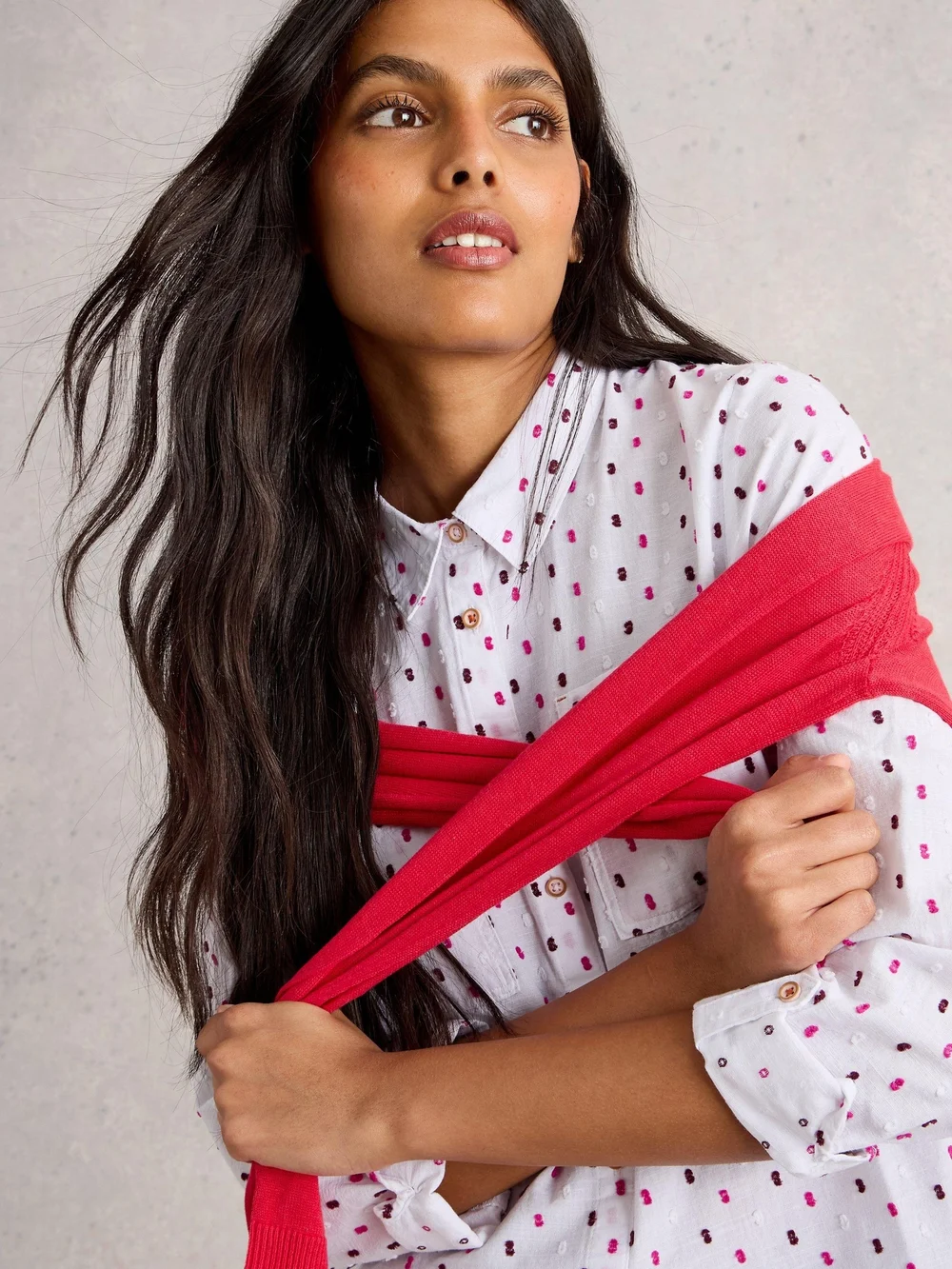 Chemise Sophie En Coton Biologique - White Mlt - 52 Image 1