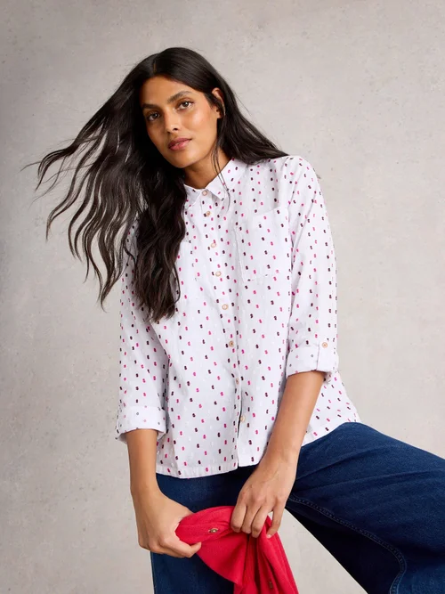 Chemise Sophie En Coton Biologique - White Mlt - 52 Image 3