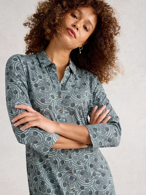 Robe Chemise En Jersey Rua - Blue Pr - 52/R Image 1