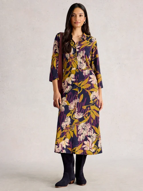 Robe Chemise En Jersey Rua - Navy Multi - 36/R Image 2