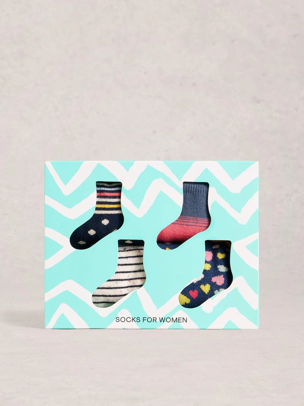 4 Paires De Socquettes À Rayures Et Cœur - Navy Multi - 39-41 Image 1