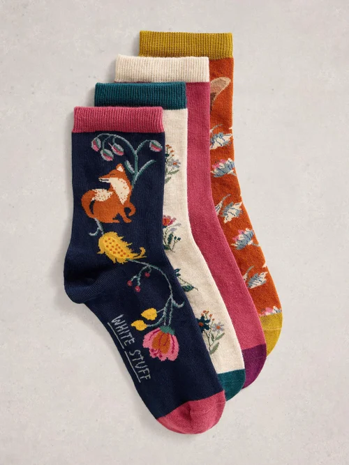 Lot De 4 Paires De Socquettes Woodland - Navy Multi - 39-41 Image 2