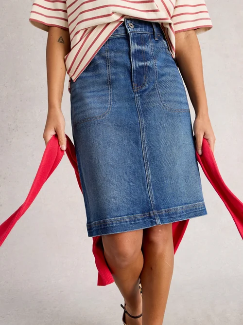 Jupe En Denim Tia - Mid Denim - 52/R Image 1