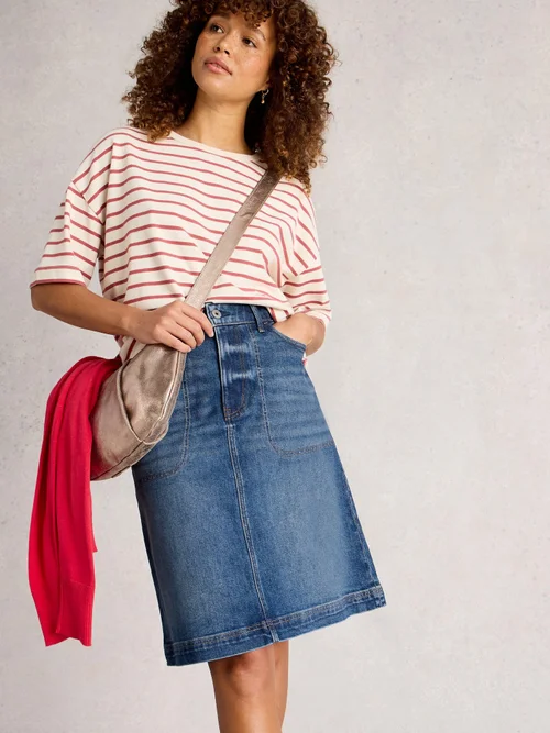 Jupe En Denim Tia - Mid Denim - 52/R Image 3