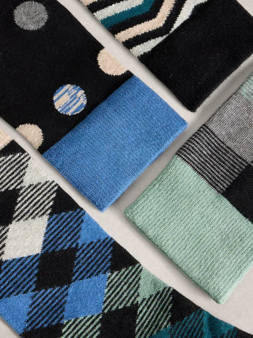 Lot De 4 Chaussettes Courtes Hotch Potch - Blk Mlt - 44-46 Image 3