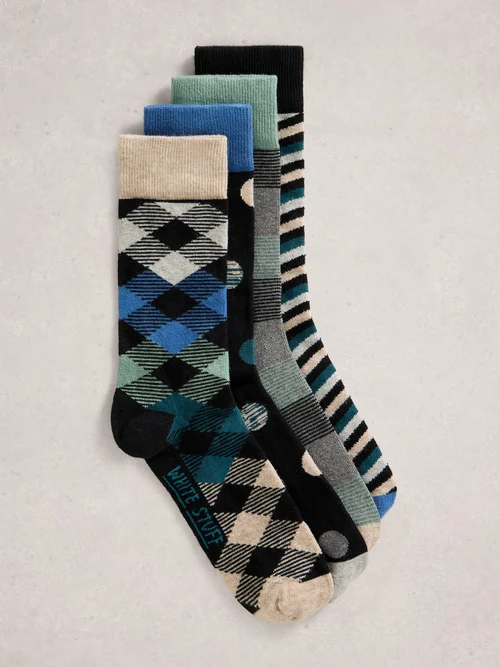 Lot De 4 Chaussettes Courtes Hotch Potch - Blk Mlt - 44-46 Image 2