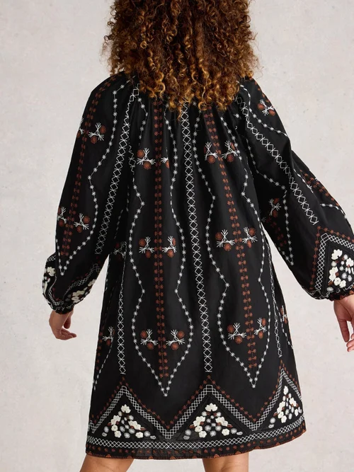 Robe Brodée Aurora - Blk Mlt - 52/R Image 4