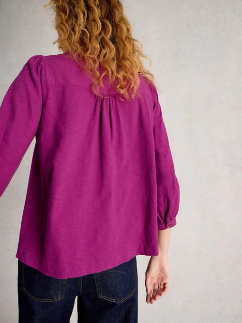 Bluse Isla mit 3/4-Ärmeln - Dk Plum - 52 Image 4