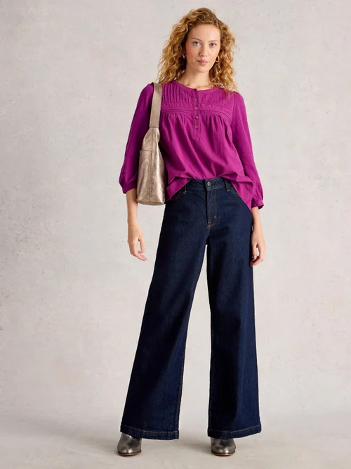 Bluse Isla mit 3/4-Ärmeln - Dk Plum - 46 Image 2