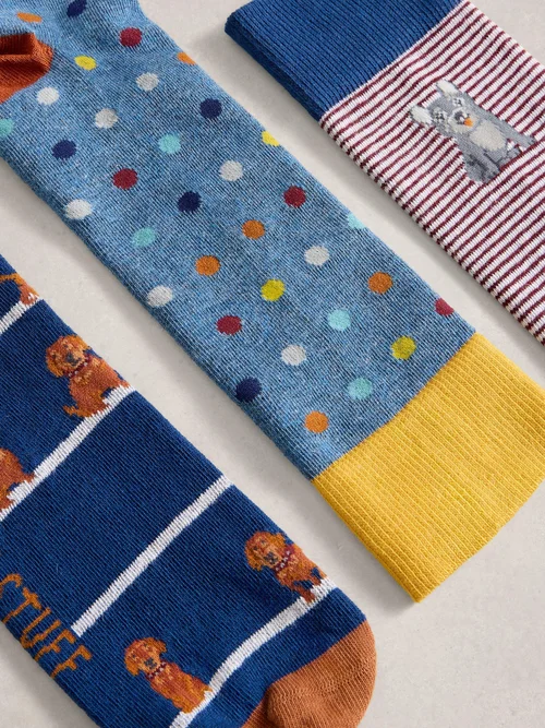 Lot De 3 Paires De Socquettes Dog Pals - Navy Multi - 44-46 Image 2