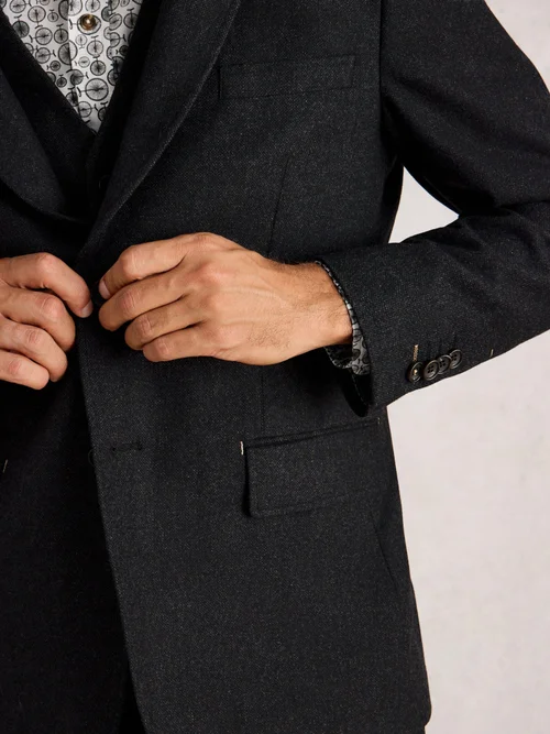 Blazer En Laine Mélangée - Charc Grey - 48 Image 3