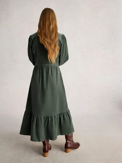 Robe En Velours Côtelé Phoebe - Dus Green - 52/R Image 4