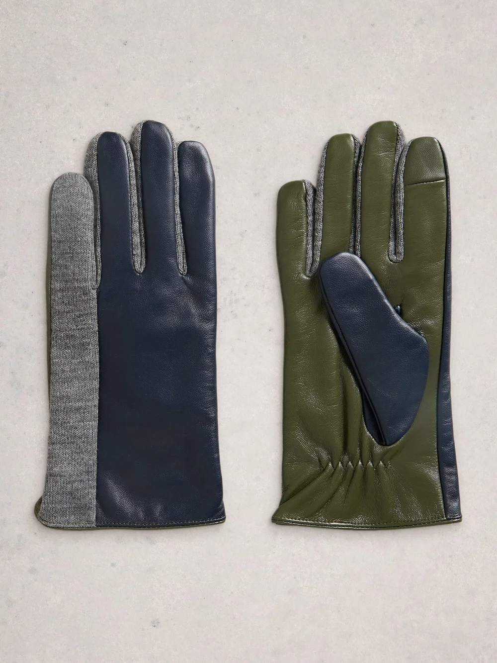 Gants En Cuir Layla - Navy Multi - S/M Image 1