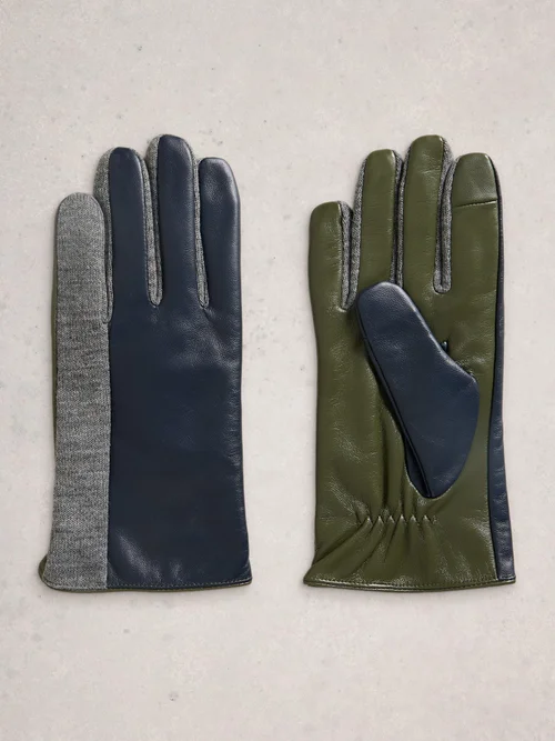 Gants En Cuir Layla - Navy Multi - S/M Image 1