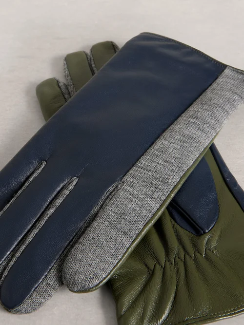 Gants En Cuir Layla - Navy Multi - S/M Image 2