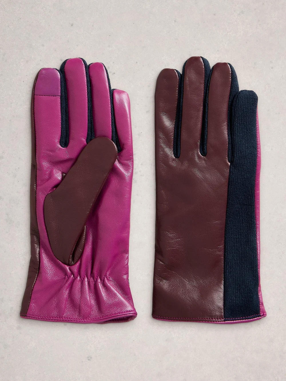 Gants En Cuir Layla - Plum Mlt - S/M Image 1