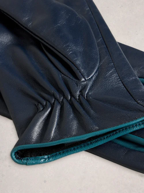 Gants En Cuir Carrie - Dark Navy - S/M Image 2