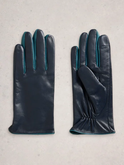 Gants En Cuir Carrie - Dark Navy - S/M Image 3