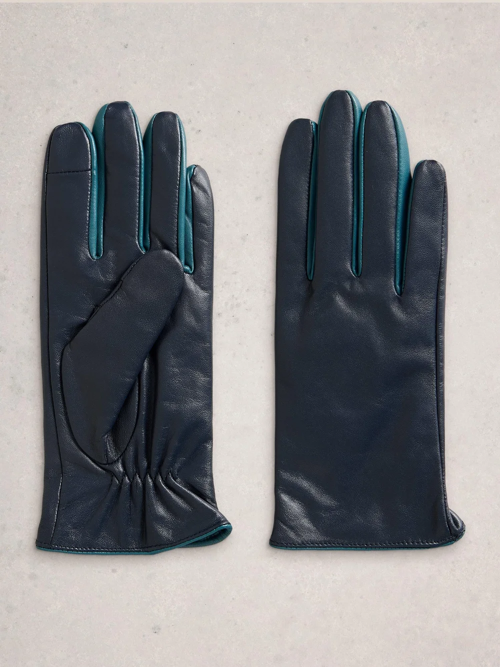 Gants En Cuir Carrie - Dark Navy - S/M Image 1
