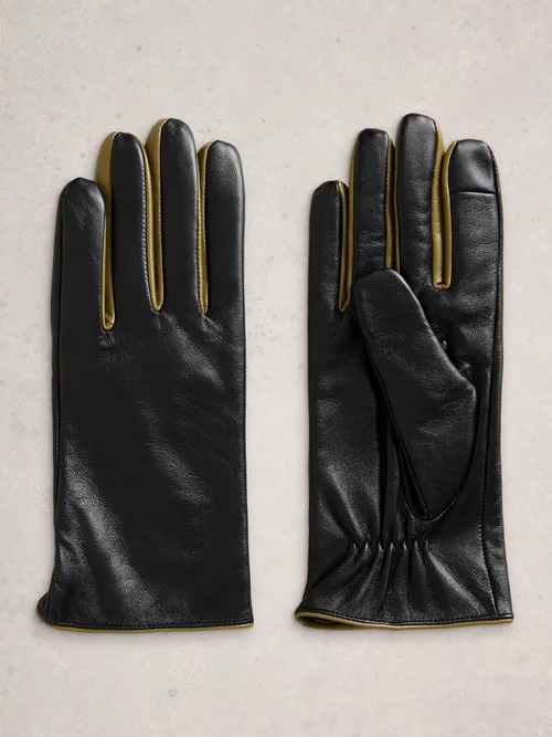 Gants En Cuir Carrie - Pure Blk - S/M Image 3