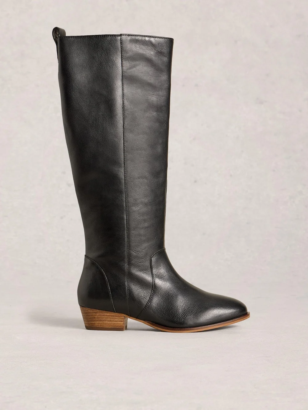 Bottes en cuir Willow montant jusqu'aux genoux - Pure Blk - 40 Image 1