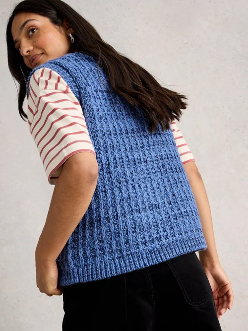 Débardeur À Boutons Maxine - Mid Blue - XL Image 4