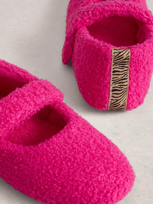 Chaussons Borg Mary Jane - Brt Pink - M Image 3