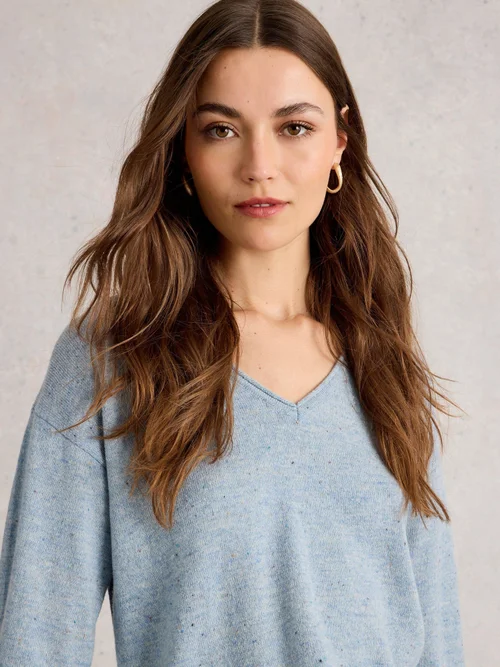 Pull Lily À Col En V - Blue Mlt - 52 Image 3