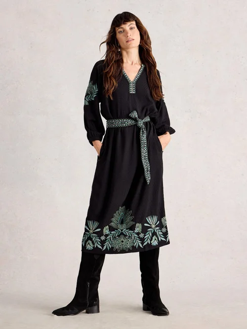 Robe Brodée Evie - Blk Mlt - 50 Image 2