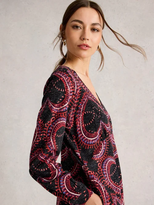 Robe En Jersey Scintillant Megan - Blk Pr - 52/R Image 3