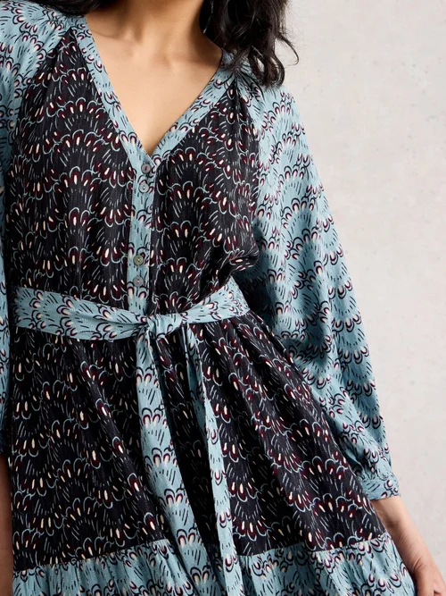 Robe Midi Clementine - Blue Mlt - 52/R Image 3