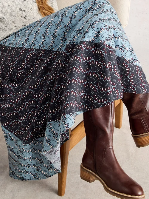 Jupe Longue Sara - Blue Mlt - 52/R Image 3