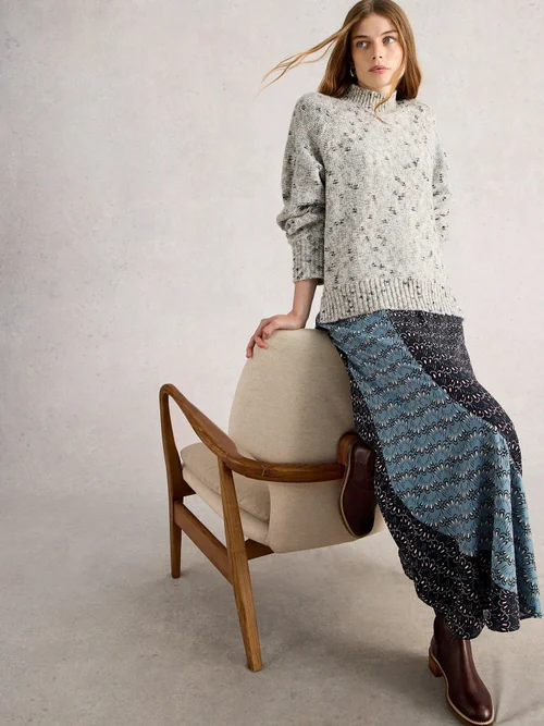 Jupe Longue Sara - Blue Mlt - 52/R Image 1