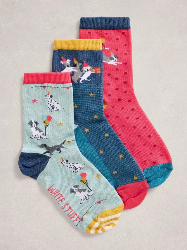 Lot De 3 Paires De Chaussettes Courtes Party Dogs