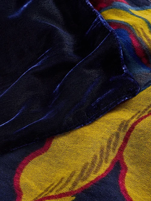 Écharpe Imprimée En Velours Image 2