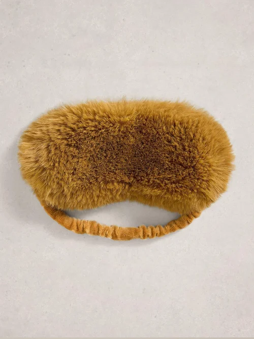 Masque pour les yeux en fausse fourrure et velours Image 1