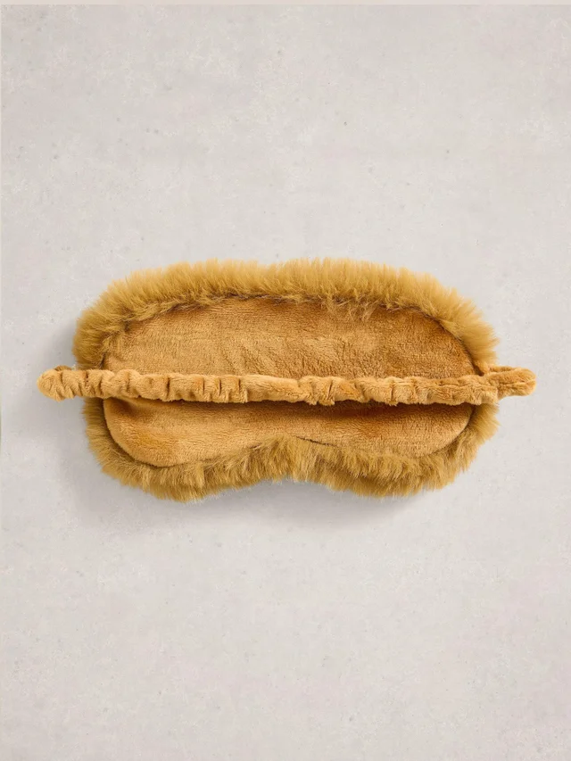 Masque pour les yeux en fausse fourrure et velours