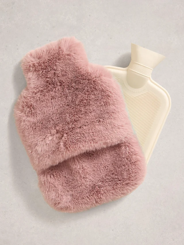 Bouillotte en fausse fourrure
