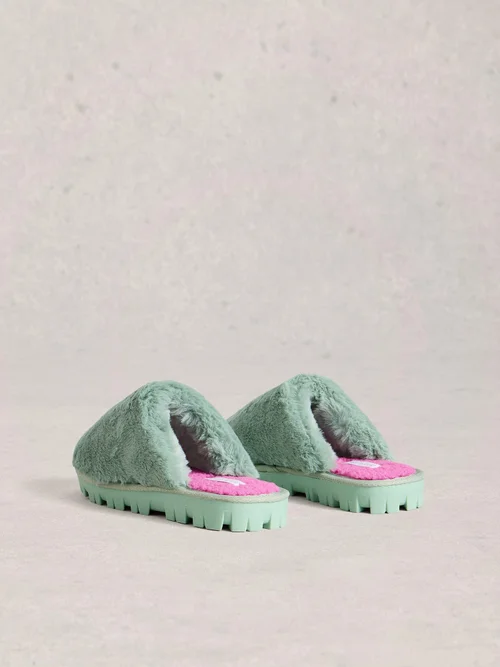 Mule en fausse fourrure - Mint Green - S Image 4