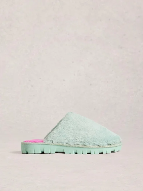 Mule en fausse fourrure - Mint Green - S Image 1