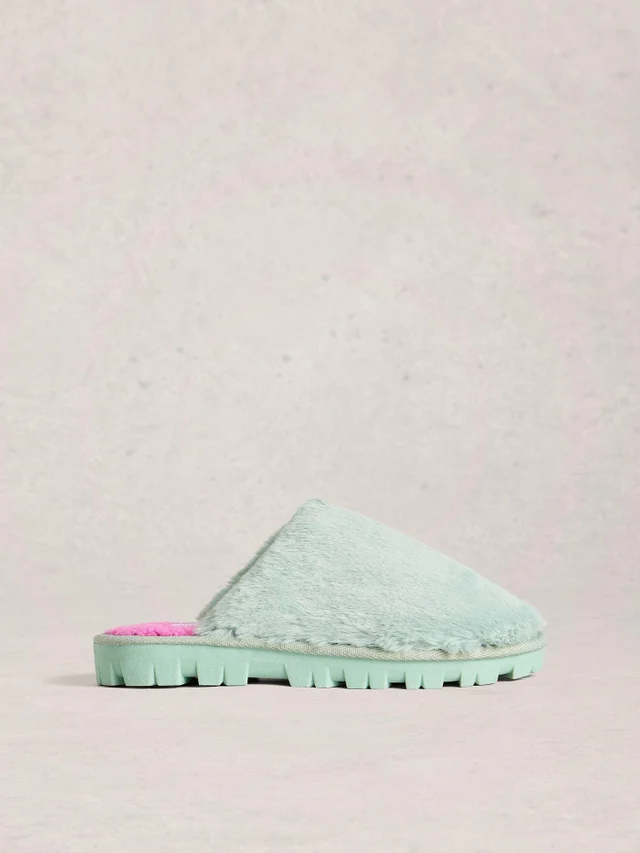 Mule en fausse fourrure