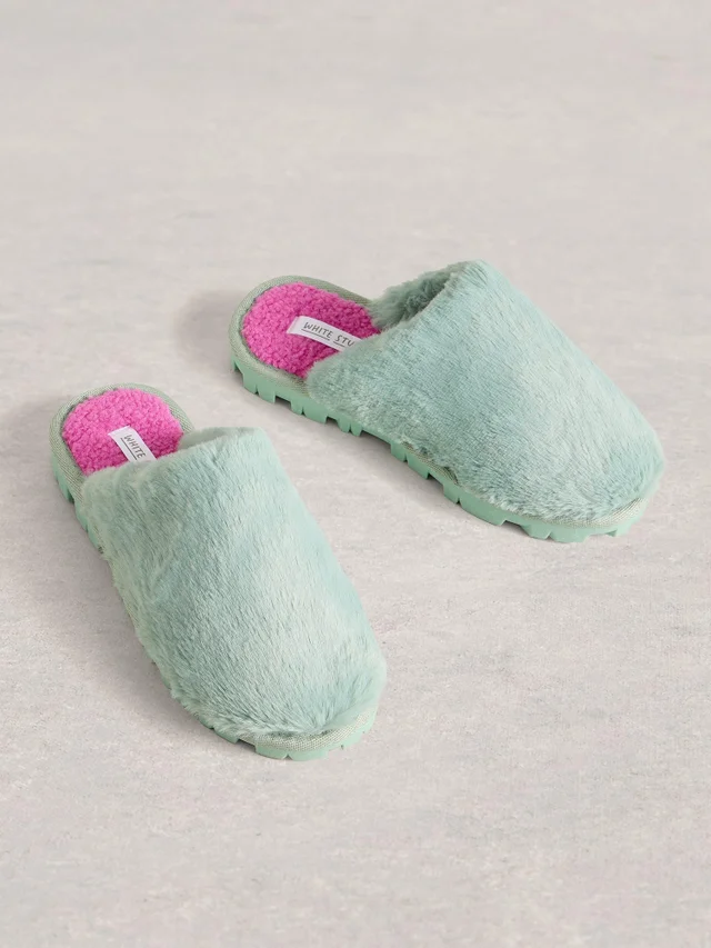 Mule en fausse fourrure