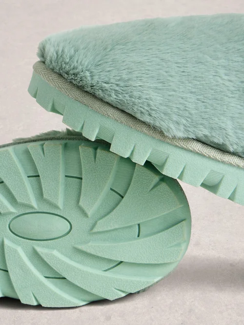 Mule en fausse fourrure - Mint Green - S Image 3