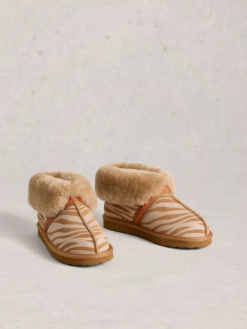 Bottines en daim et peau lainée - Tan Pr - S Image 2