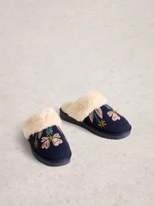 Mule fleurie - Dark Navy - S Image 2