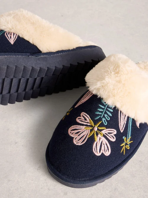 Mule fleurie - Dark Navy - S Image 3