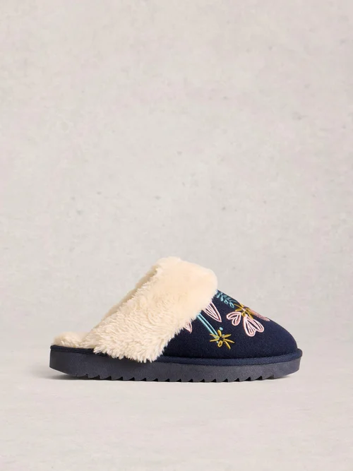 Mule fleurie - Dark Navy - S Image 1